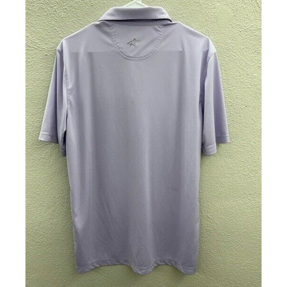 Mens Greg Norman Shirt Size Medium Purple Short Sleeve Golf Polo - Picture 5 of 10